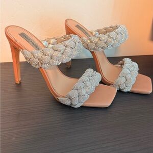 Steve Madden Metallic Braided Heels